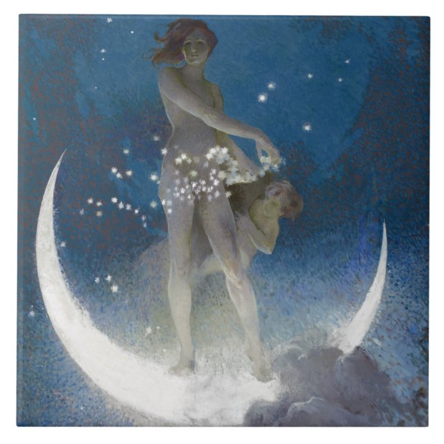 Luna Goddess mördare i Nattens Scattering Stars Kakelplatta (Framsidan)