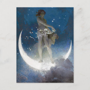 Luna Goddess mördare i Nattens Scattering Stars Vykort