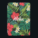 Luna Hibiscus Garden Hawaiian - Red and Black iPad Mini Skydd<br><div class="desc">Röd, Evergreen, Lime, Gult och Black Colorway. Hibiscus och plumeria-blommor dansar i ett sammanhang av monstera och handflatan löv. Dessa blommor används ofta i kläder för aluskjorta och muu som skapar en design som påminner om hawaiska avtryck från 50- och 60-talen. Anpassa ord-behållan Aloha eller användan till ditt eget namn....</div>