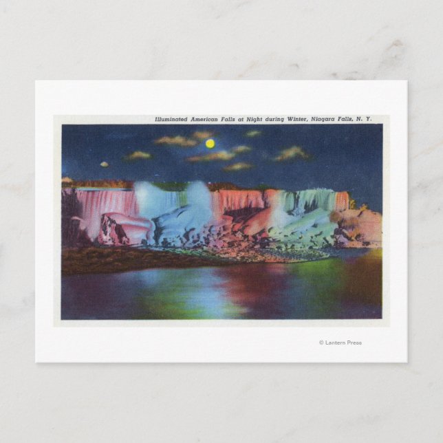 Luna Island Night View of New Rainbow Bridge Vykort (Framsida)