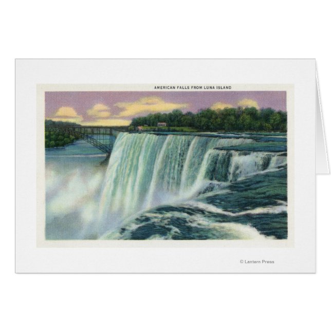 Luna Island View of American Falls Hälsningskort (Framsidan Horizontal)