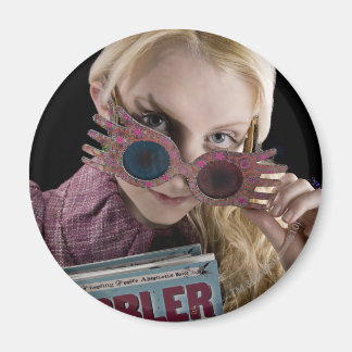 Luna Lovegood Peeks over Glass Magnet