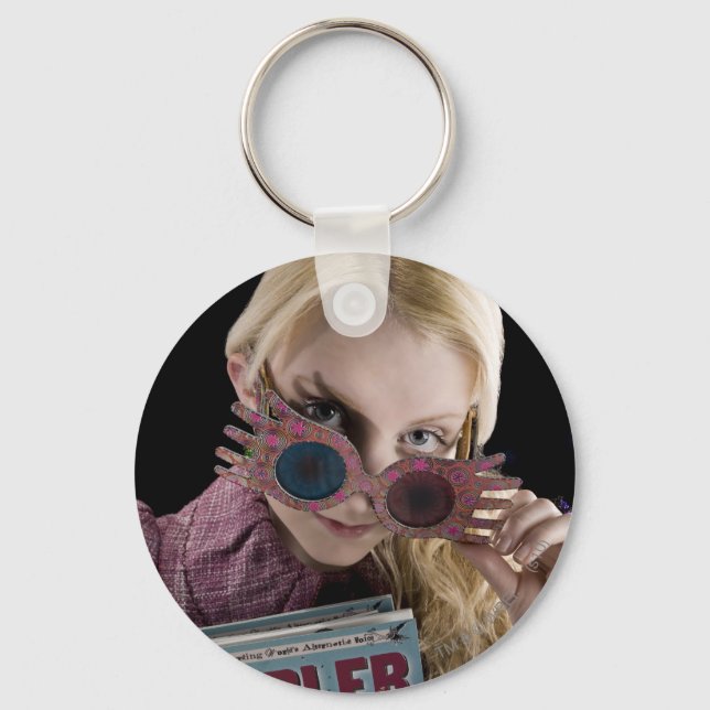 Luna Lovegood tittar över glasögon Nyckelring (Framsida)
