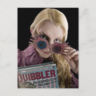 Luna Lovegood tittar över glasögon Vykort