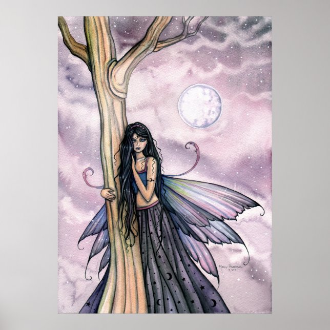 Luna Måne Fairy Poster utskrift av Molly Harrison (Framsidan)