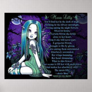 Luna Måne Lilly Goth Myka Jelina Fairy Dikt Poster