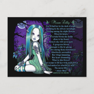 Luna Måne Lilly Myka Jelina Fairy Dikt vykort