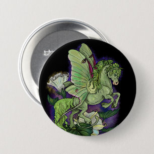 Luna Moonduster Moth Fairy Horse Button Knapp