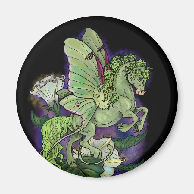 Luna Moonduster Moth Fairy Horse Magnet (Framsidan)