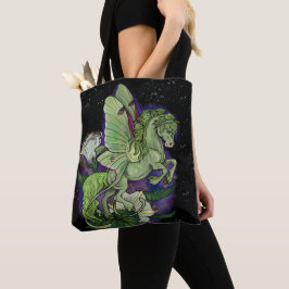 Luna Moonduster Moth Fairy Horse Tote Bag Tygkasse
