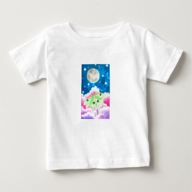 Luna Moth Baby T Shirt (Framsida)