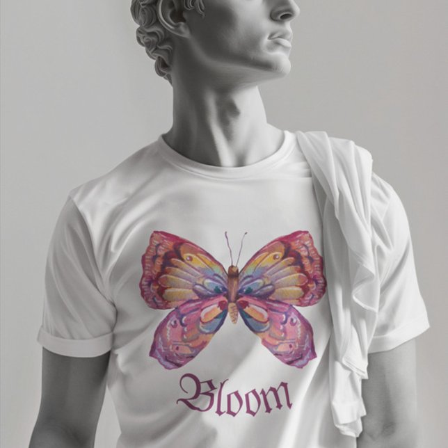 Luna Moth, Blommigt Moth T Shirt (Skapare uppladdad)
