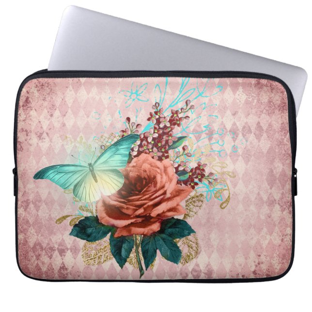 Luna Moth Bouquet Laptop Fodral (Framsidan)