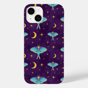 Luna Moth Celestial Måne & Stars Lila