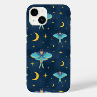 Luna Moth Celestial Måne & Stars Navy