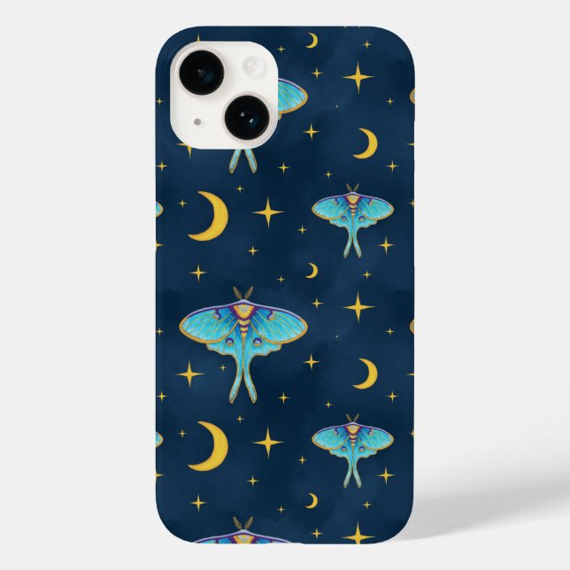 Luna Moth Celestial Måne & Stars Navy (Baksida)