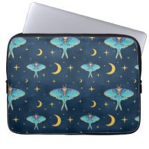 Luna Moth Celestial Måne & Stars Navy