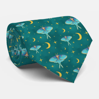 Luna Moth Celestial Måne & Stars Teal Slips