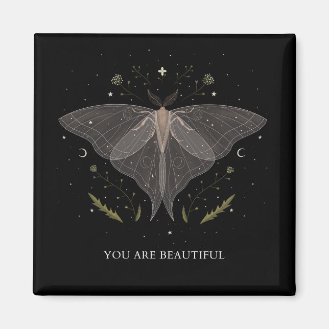 Luna Moth - Du är vacker Magnet (Framsidan)