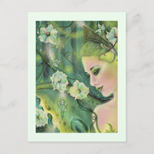 Luna moth fairy art av Renee Lavoie Vykort
