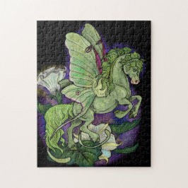 Luna Moth Fairy Horse Jigszle Puzzle Pussel