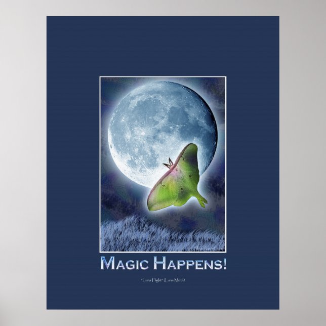 LUNA MOTH FANTASY & INSPIRATIONAL POSTER (Framsidan)