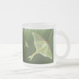Luna Moth Frostad Glasmugg