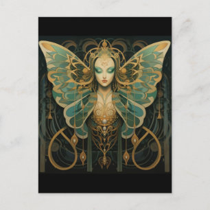 Luna moth guddess vykort