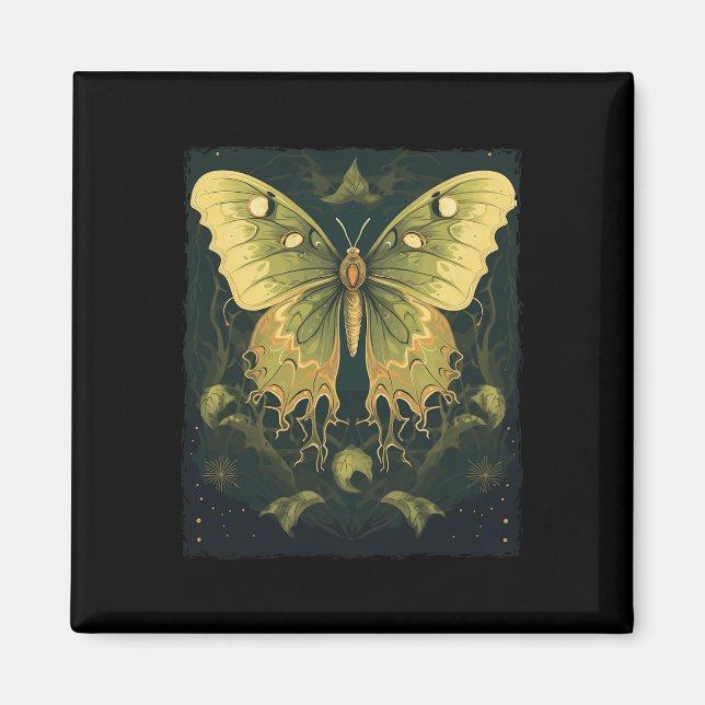 Luna Moth Halloween Magnet (Framsidan)