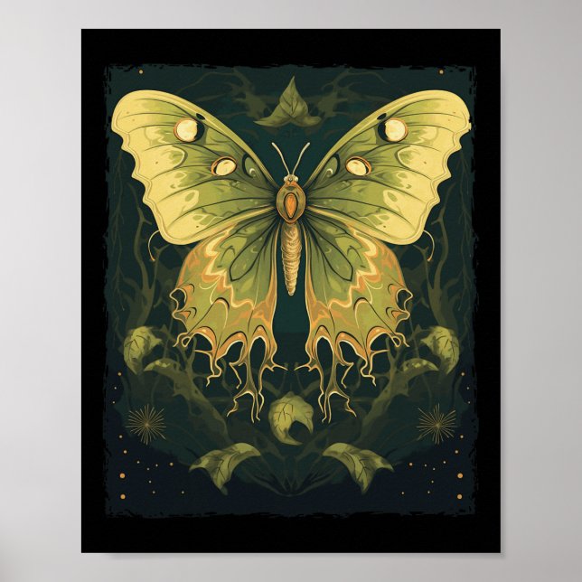 Luna Moth Halloween Poster (Framsidan)