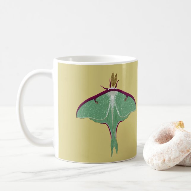Luna Moth Kaffemugg (Med munk)