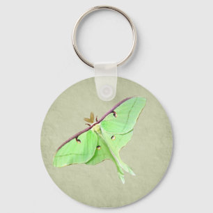 Luna Moth Keychain Nyckelring