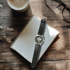 Luna Moth Måne Phases Black Armbandsur