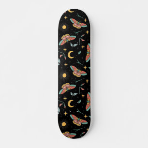 Luna Moth Mönster Mini Skateboard Bräda 18,5 Cm