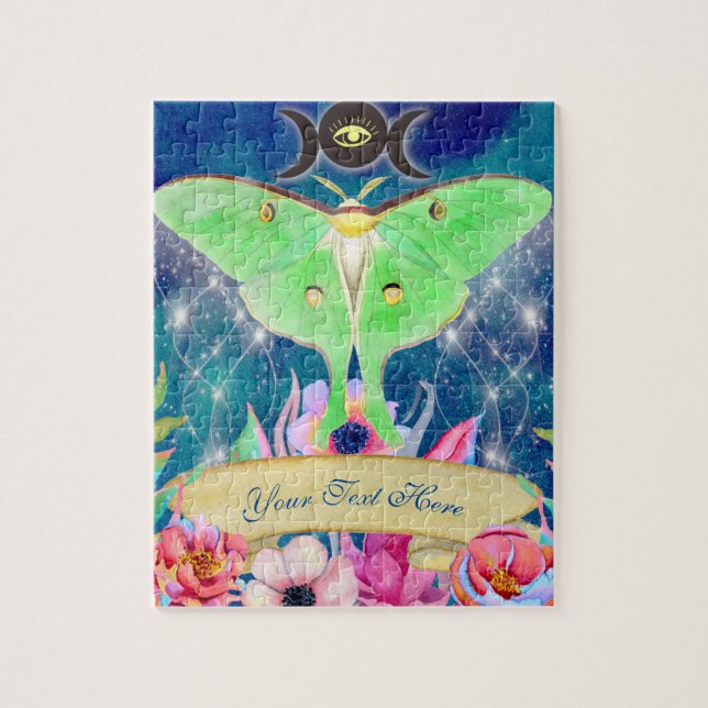 Luna Moth Mystical Night Journey Pussel (Vertikal)
