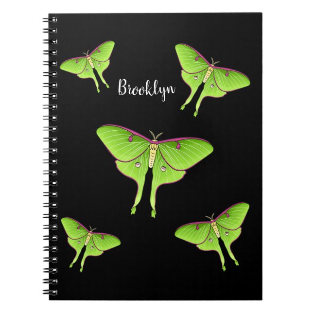 Luna Moth serieillustration  Anteckningsbok (Framsidan)