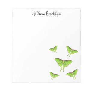 Luna Moth tecknad illustration Anteckningsblock