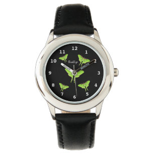 Luna Moth tecknad illustration Armbandsur