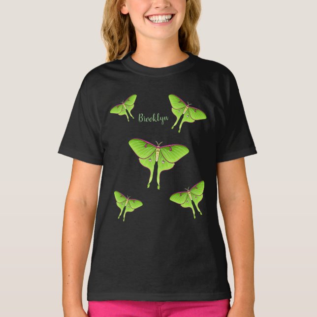 Luna Moth tecknad illustration T Shirt (Framsida)