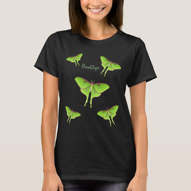 Luna Moth tecknad illustration T Shirt (Framsida)