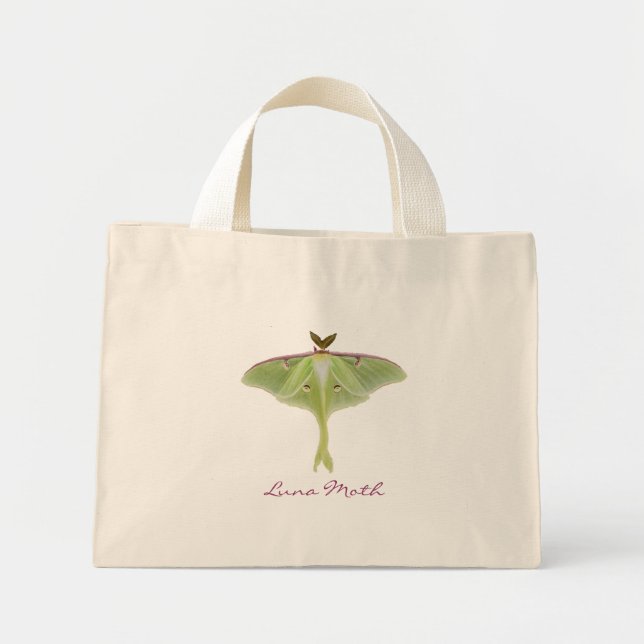 Luna Moth Tote Bag Mini Tygkasse (Framsidan)