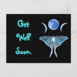 Luna Moth Trippel Måne God Jul Vykort