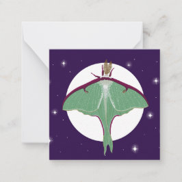 Luna Moth-vykort Stil-anteckningskort Anteckningskort