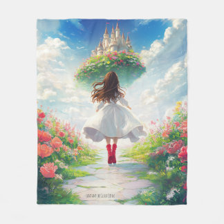 Luna och Cloud Castle - Enchanted Ull Blank Fleecefilt