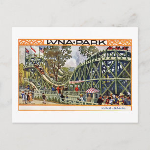 Luna Park Roller Underlägg, Wien, Österrikes Vinta Vykort
