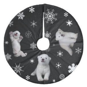 Luna - polar björn julgransmatta fleece