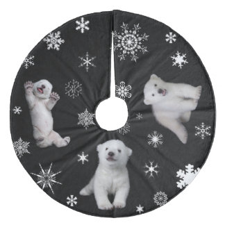 Luna - polar björn julgransmatta fleece