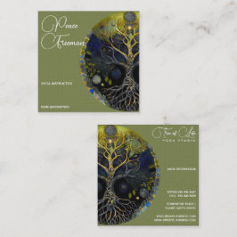 Luna Rising | Livets Träd Fyrkantigt Visitkort