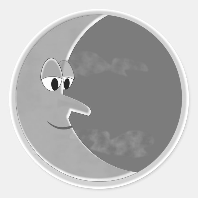 Luna Runt Klistermärke (Framsida)