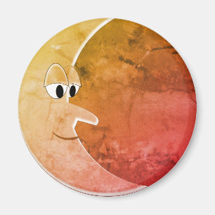Luna Vintage Måne Teckning Magnet